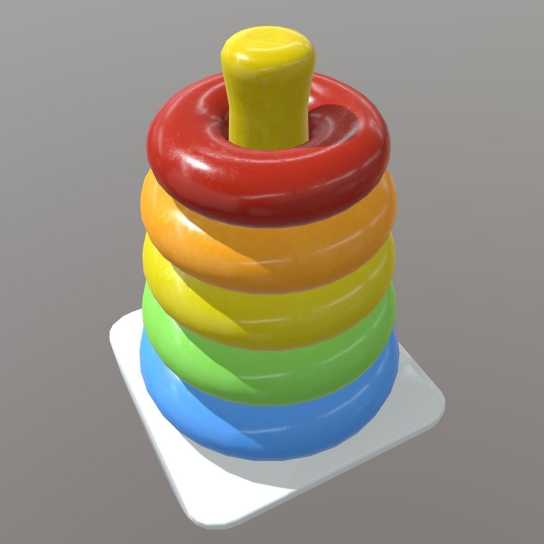 Toy Pyramid  Low-poly 3D model_3