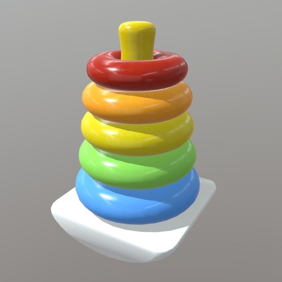 Toy Pyramid  Low-poly 3D model_2