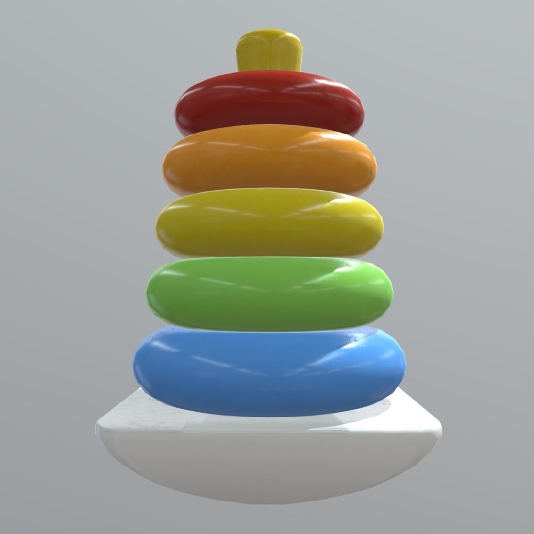 Toy Pyramid  Low-poly 3D model_7