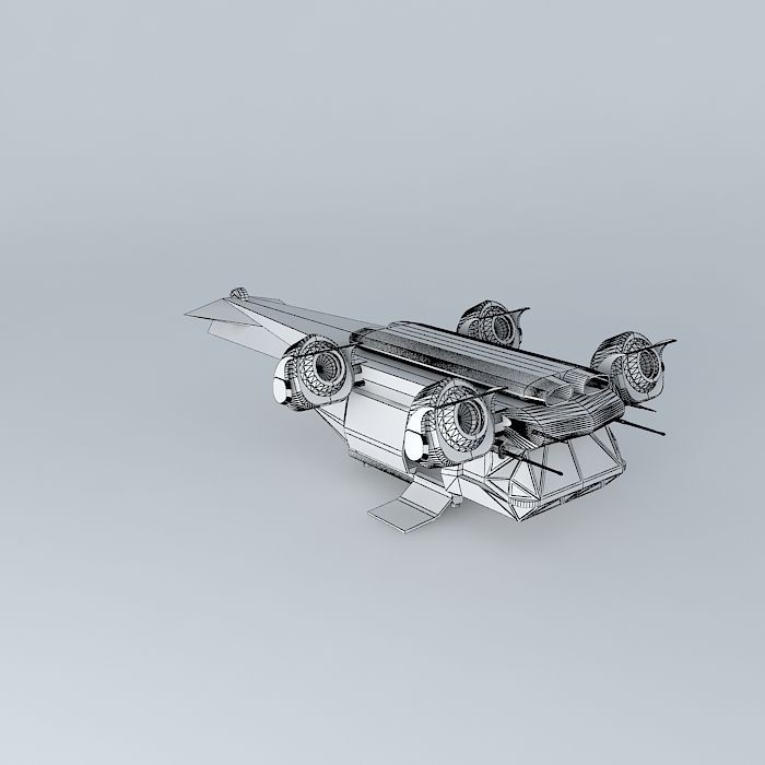 XH4A2 Spacecopter Free 3D model_3