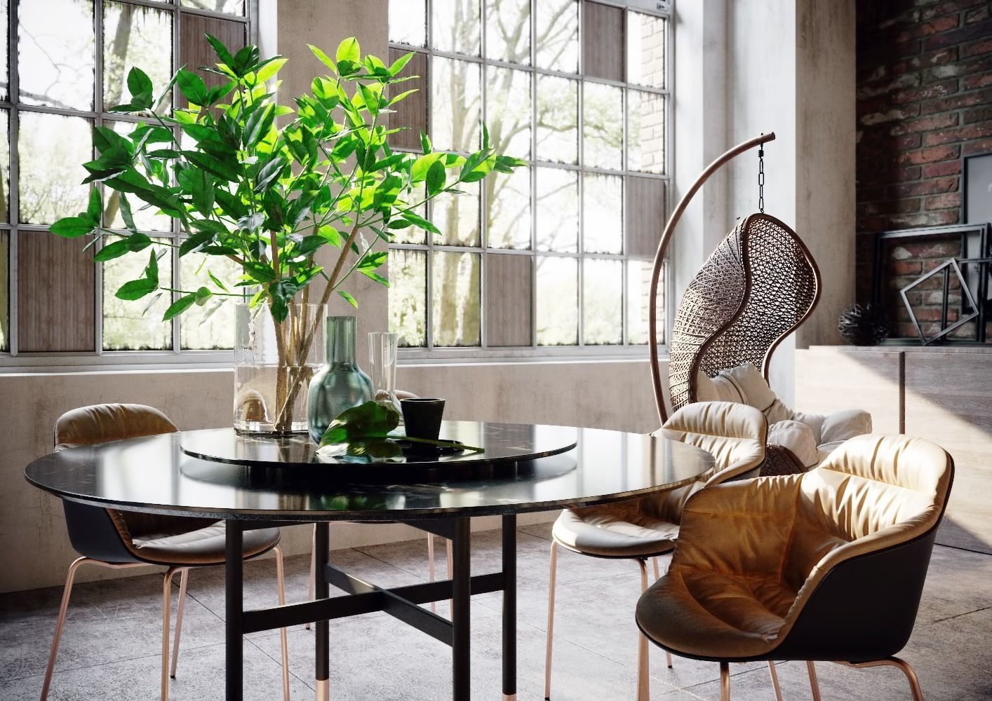 Loft interior 3D model_3