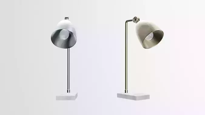 modern desk lamp Low-poly 3D model