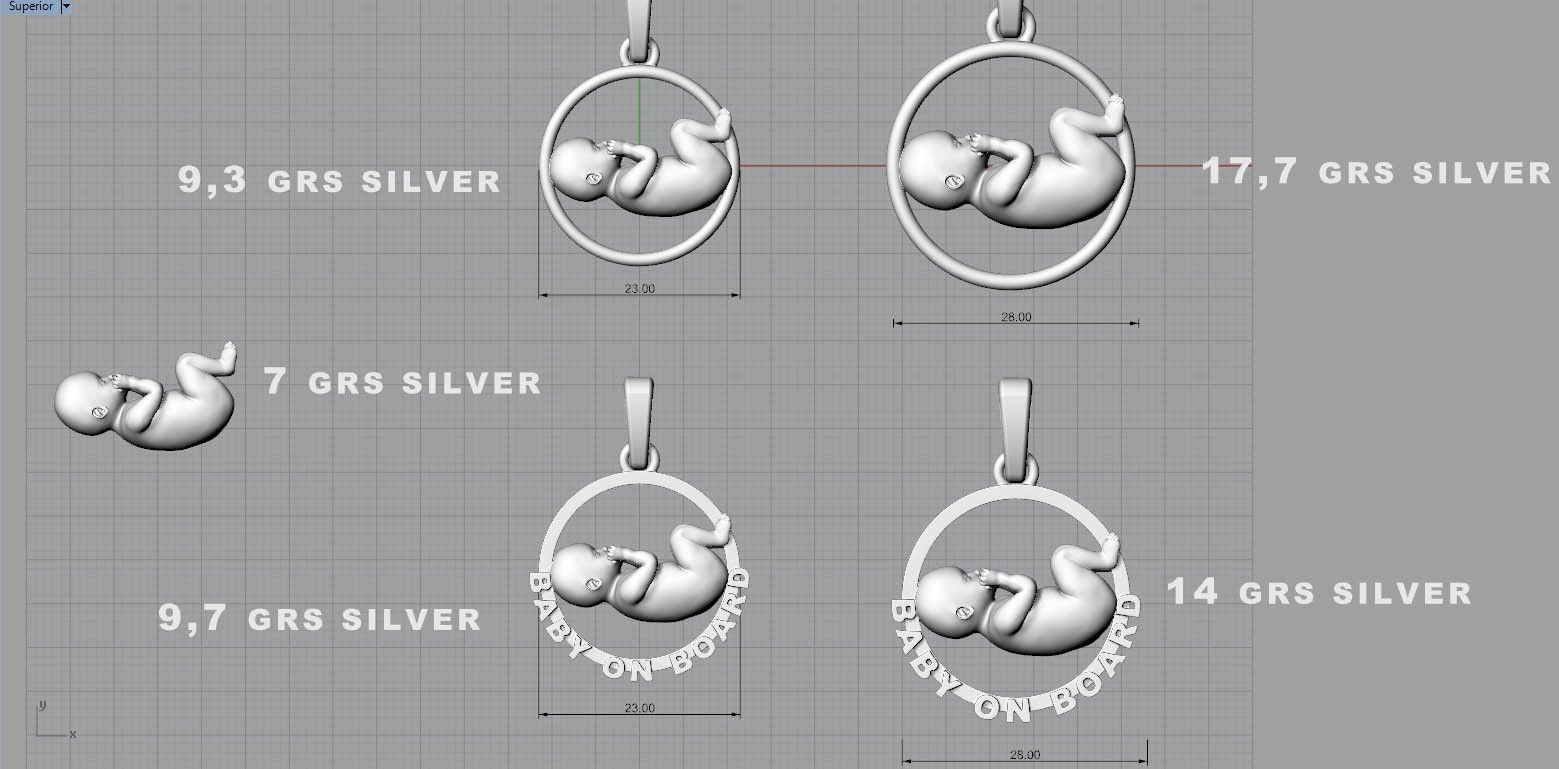 Baby pendant 3D print model_8