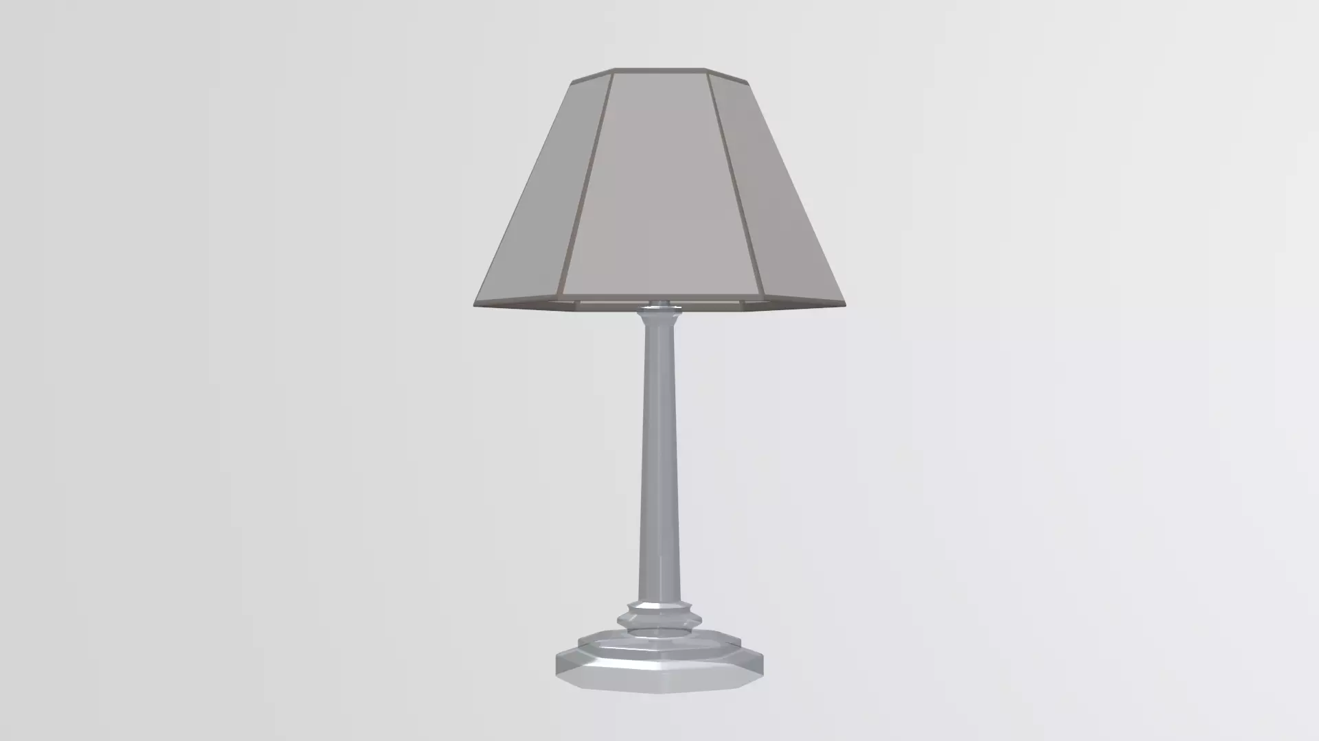 modern office lamp Low-poly 3D model_0