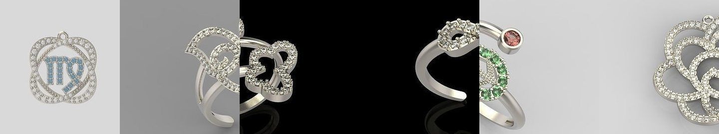 Women Jewelry set 156 models 3dm stl 3D print model 3D Model Collection_26