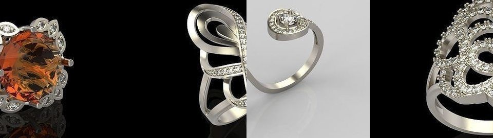 Women Jewelry set 156 models 3dm stl 3D print model 3D Model Collection_17