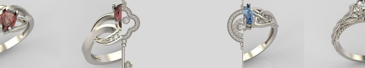 Women Jewelry set 156 models 3dm stl 3D print model 3D Model Collection_20