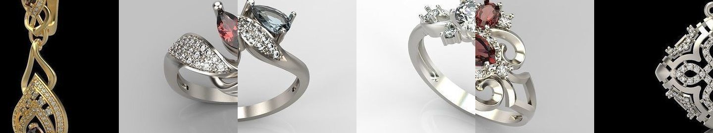 Women Jewelry set 156 models 3dm stl 3D print model 3D Model Collection_11