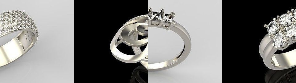 Women Jewelry set 156 models 3dm stl 3D print model 3D Model Collection_27