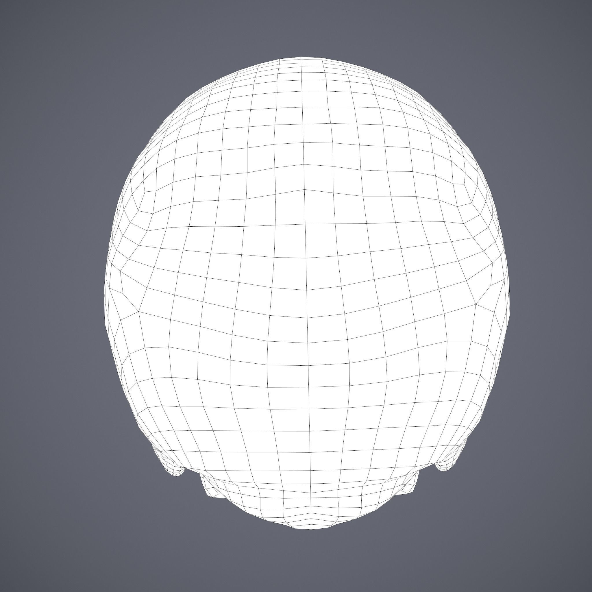 Skull human Free low-poly 3D model_38
