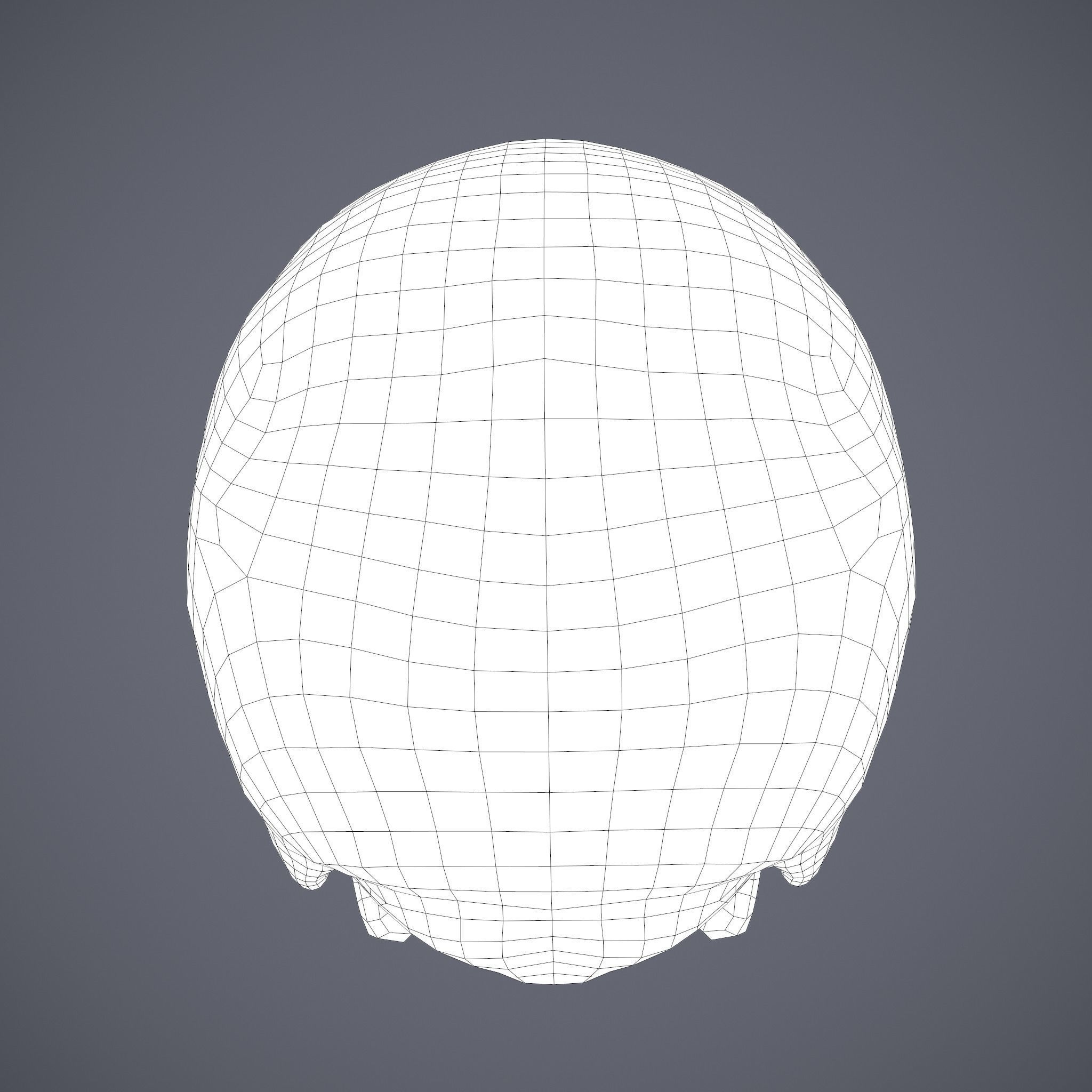 Skull human Free low-poly 3D model_50