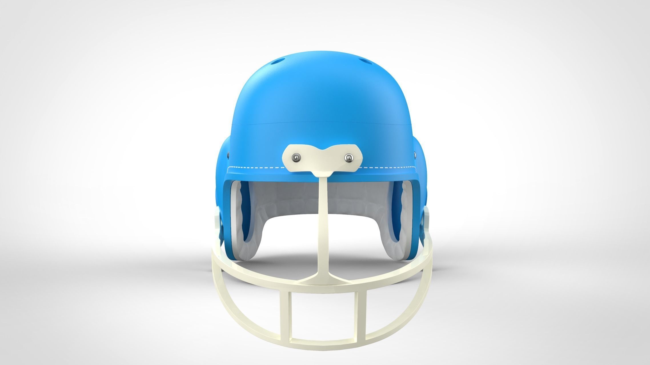 Vintage 1960s style Retro football Helmet 3D print model_5
