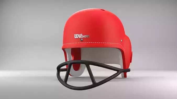 Vintage 1960s style Retro football Helmet 3D print model