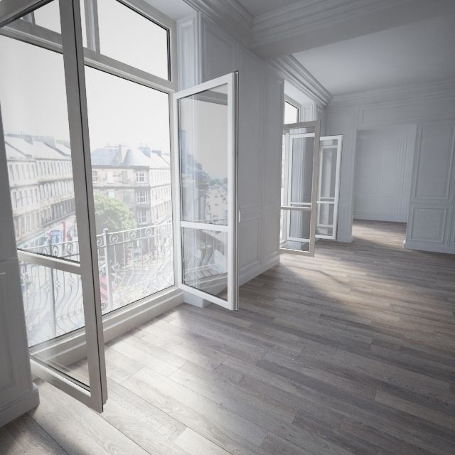Wooden floor 3D model_2
