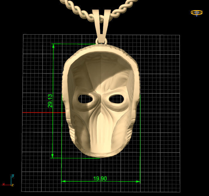 helmet necklace Silver Gold  Print 3D print model_6