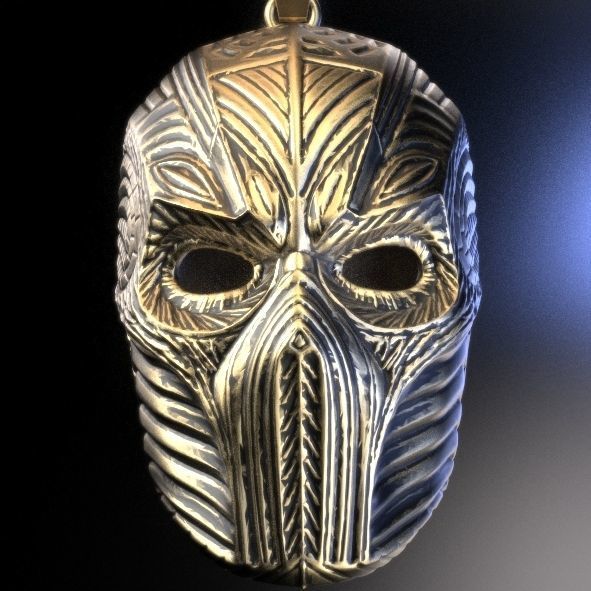 helmet necklace Silver Gold  Print 3D print model_1