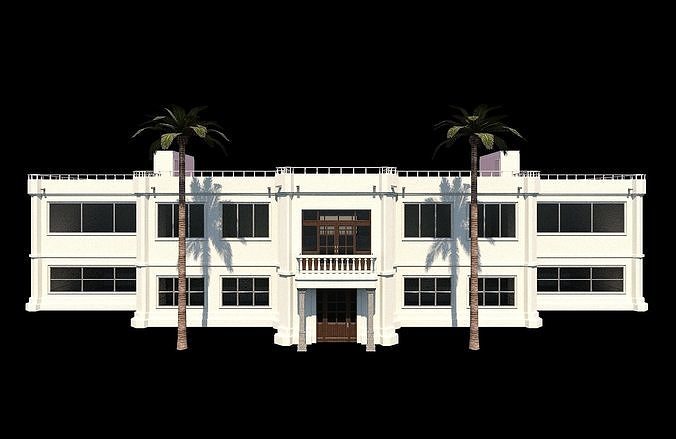 Mansion with interior 3D model