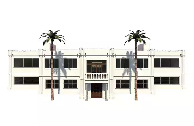 Mansion with interior 3D model