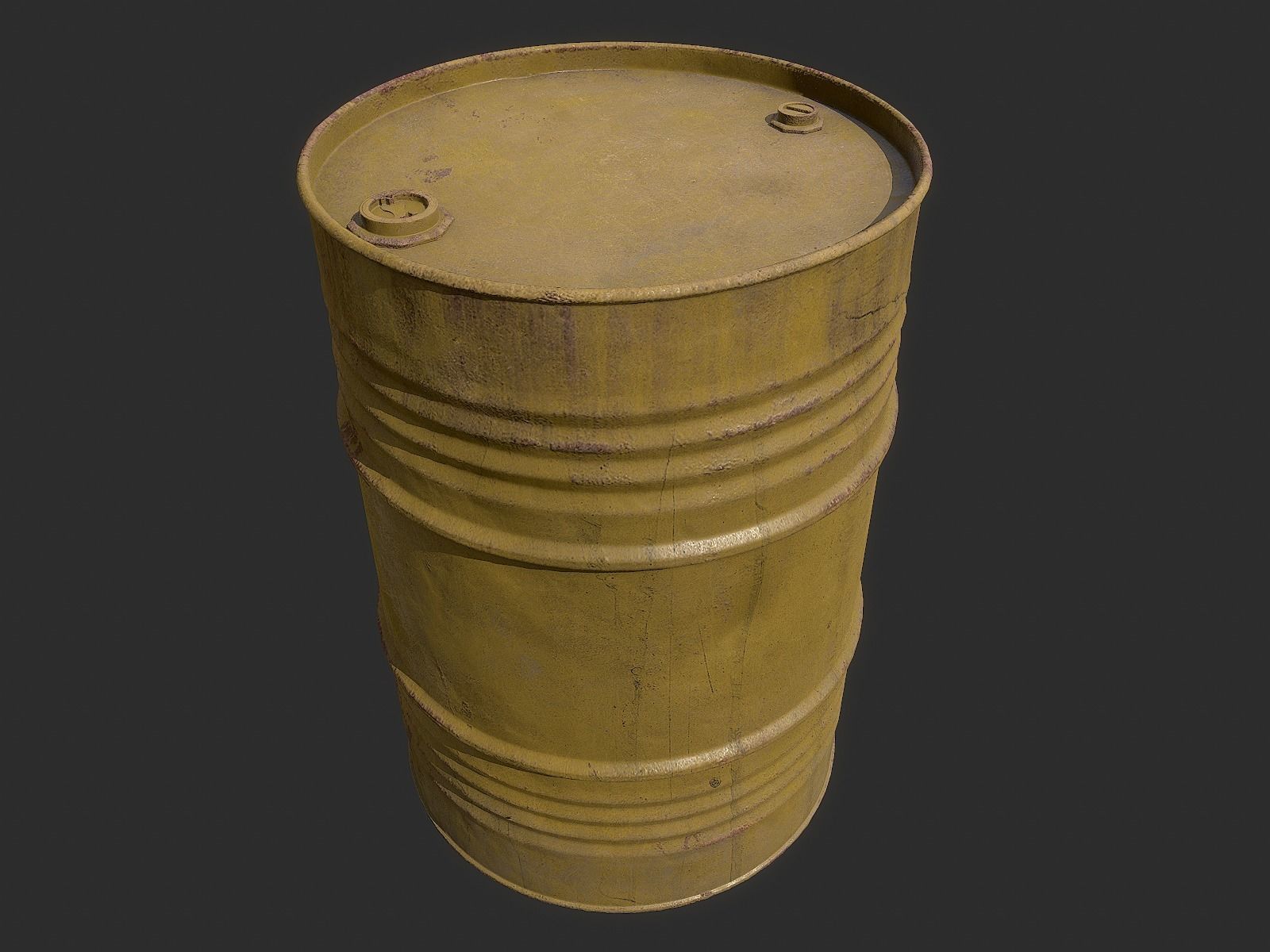 Oil Drums Low-poly 3D model_11