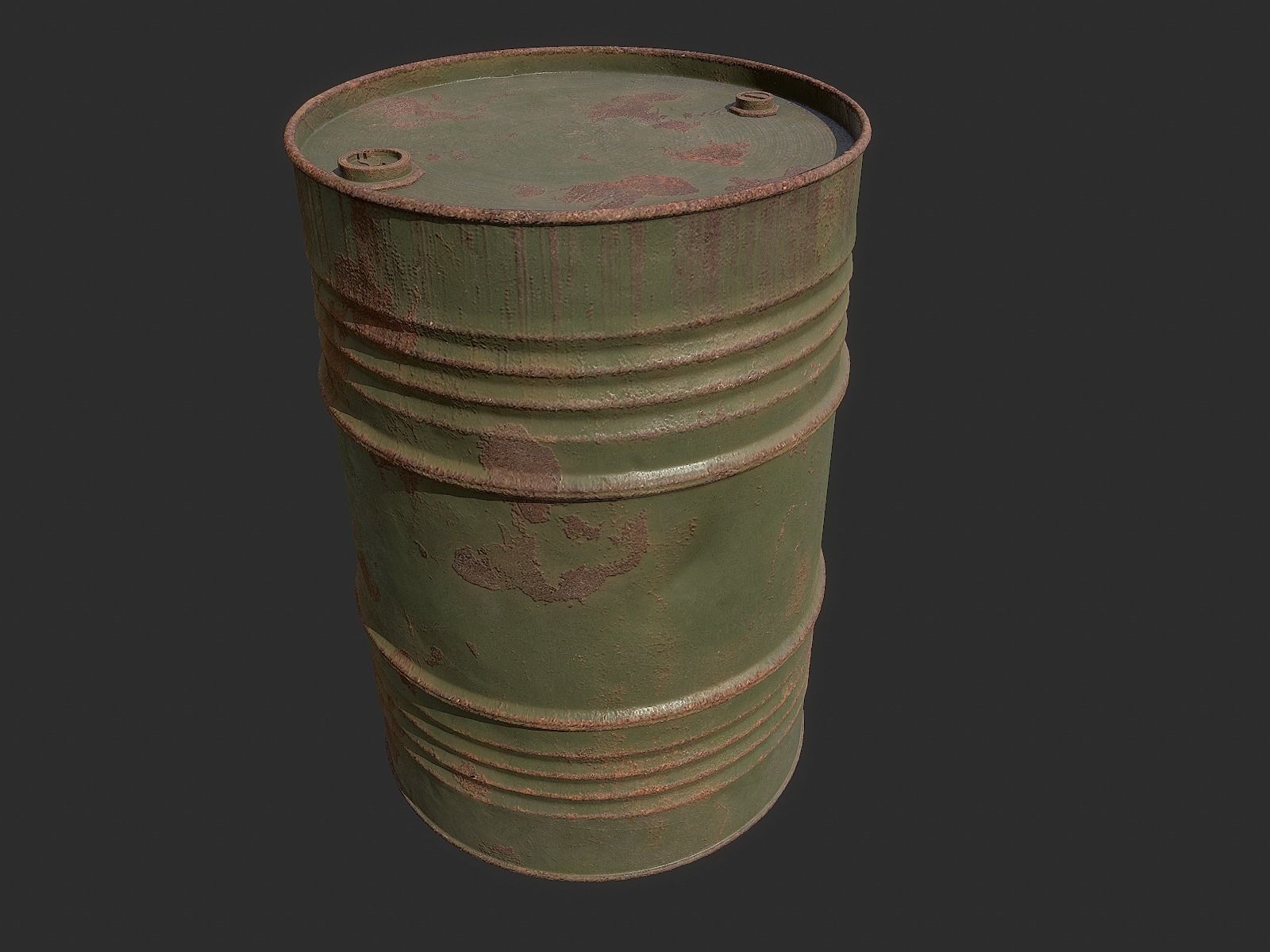 Oil Drums Low-poly 3D model_7
