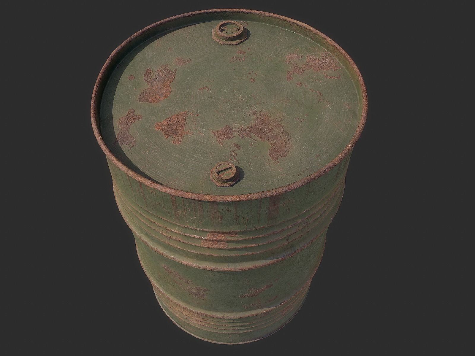 Oil Drums Low-poly 3D model_9