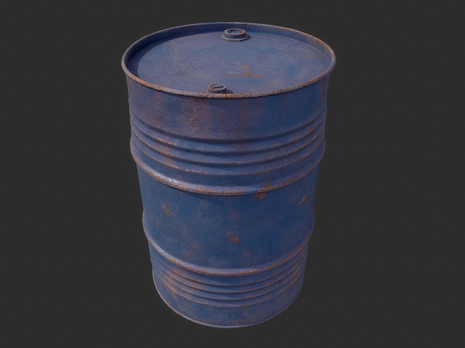 Oil Drums Low-poly 3D model_5