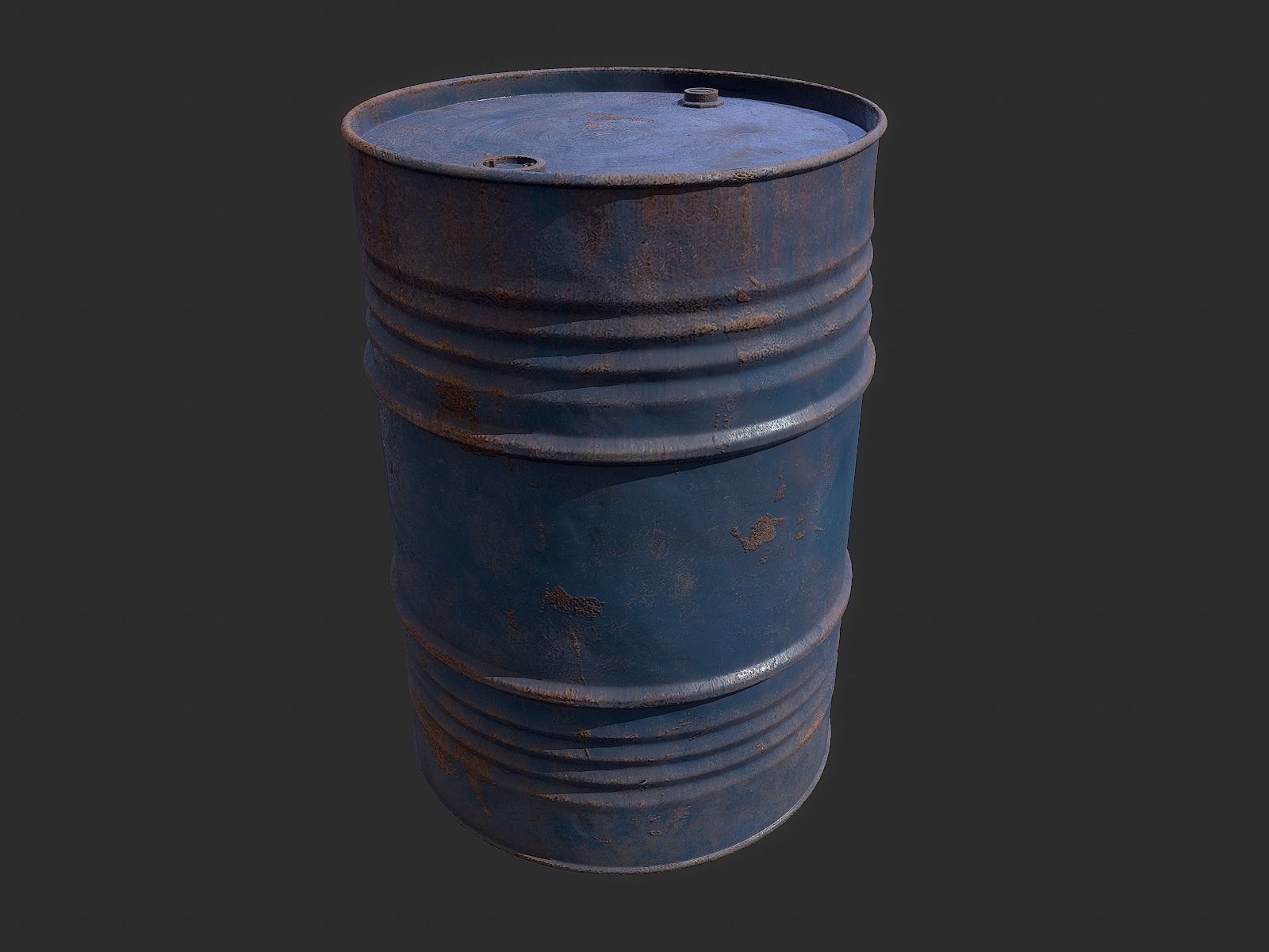 Oil Drums Low-poly 3D model_6