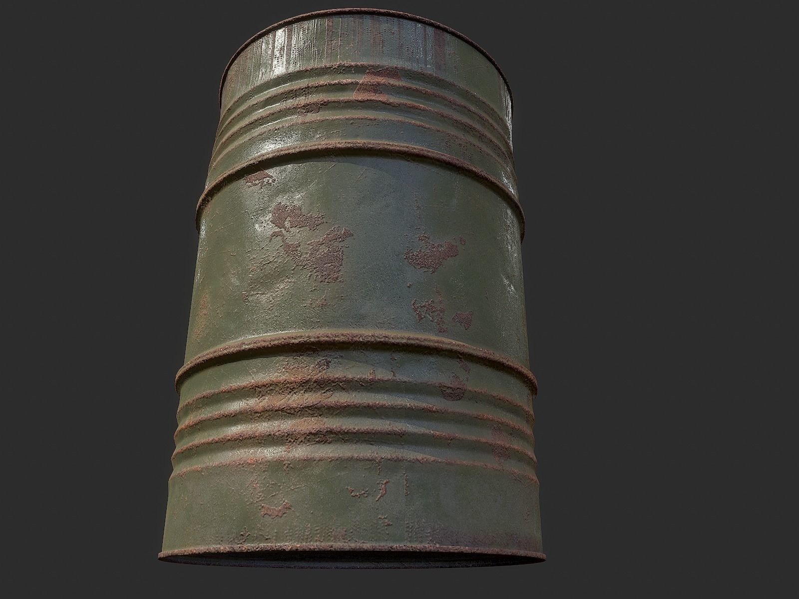 Oil Drums Low-poly 3D model_8