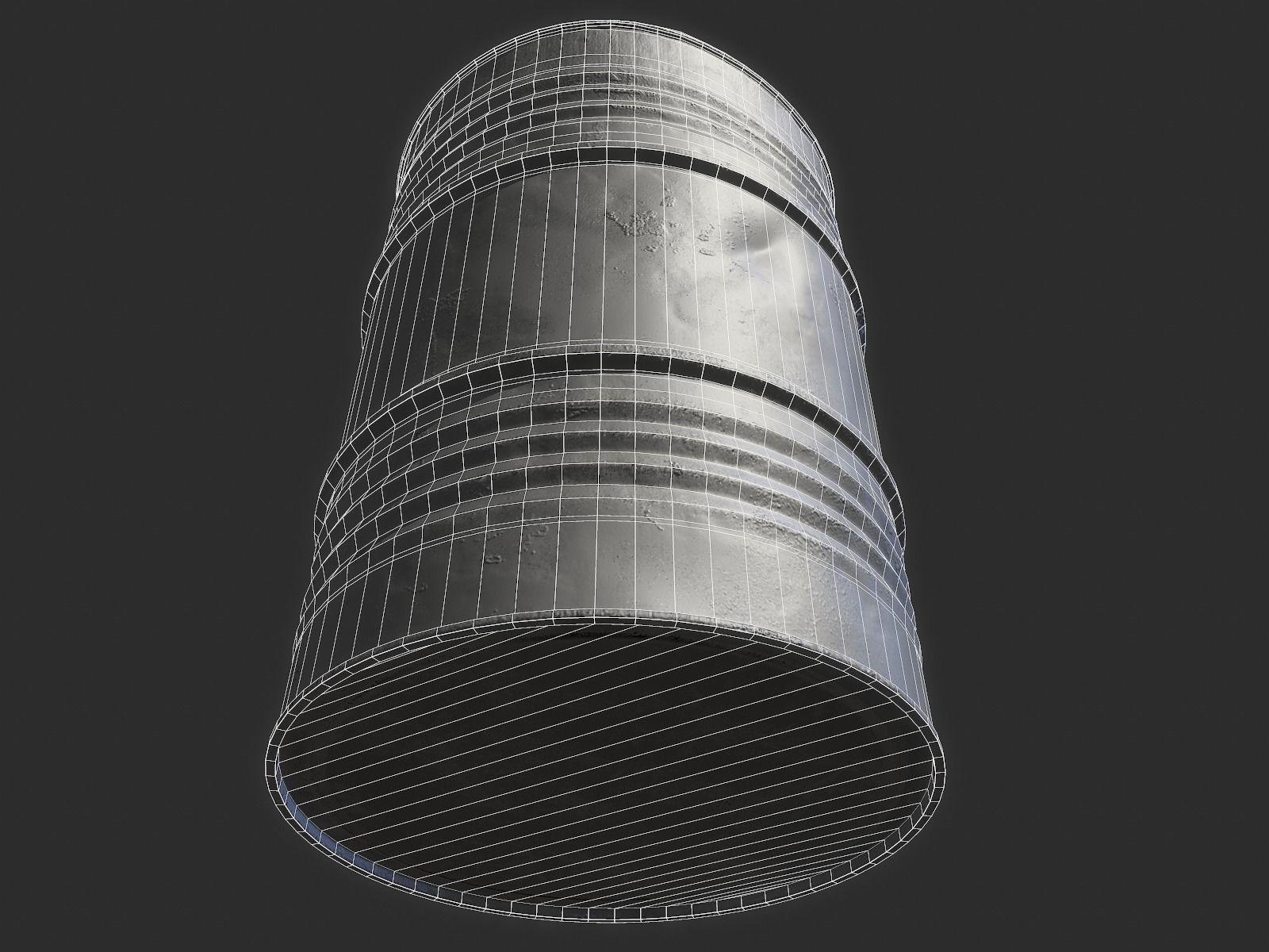 Oil Drums Low-poly 3D model_14