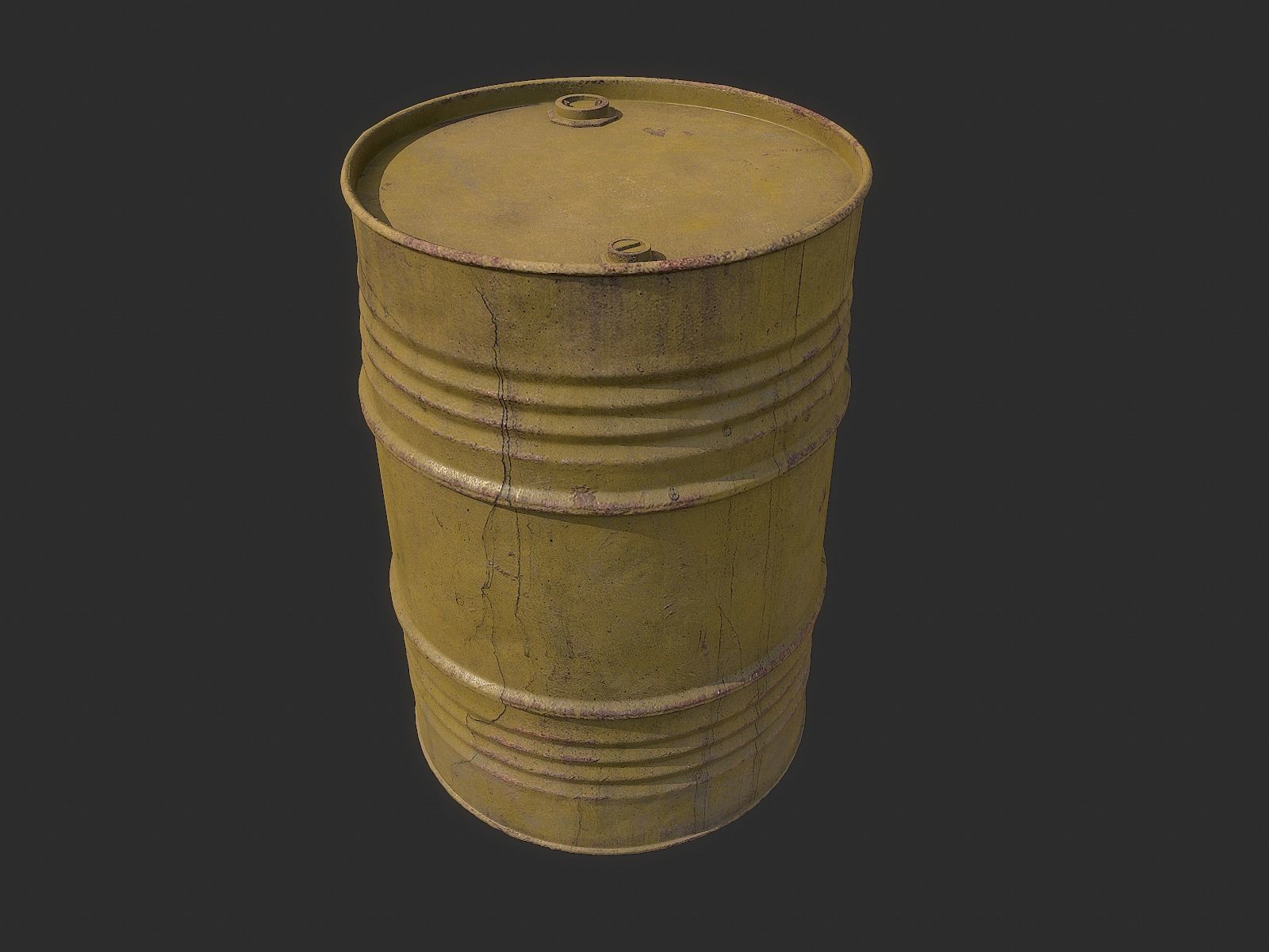 Oil Drums Low-poly 3D model_10