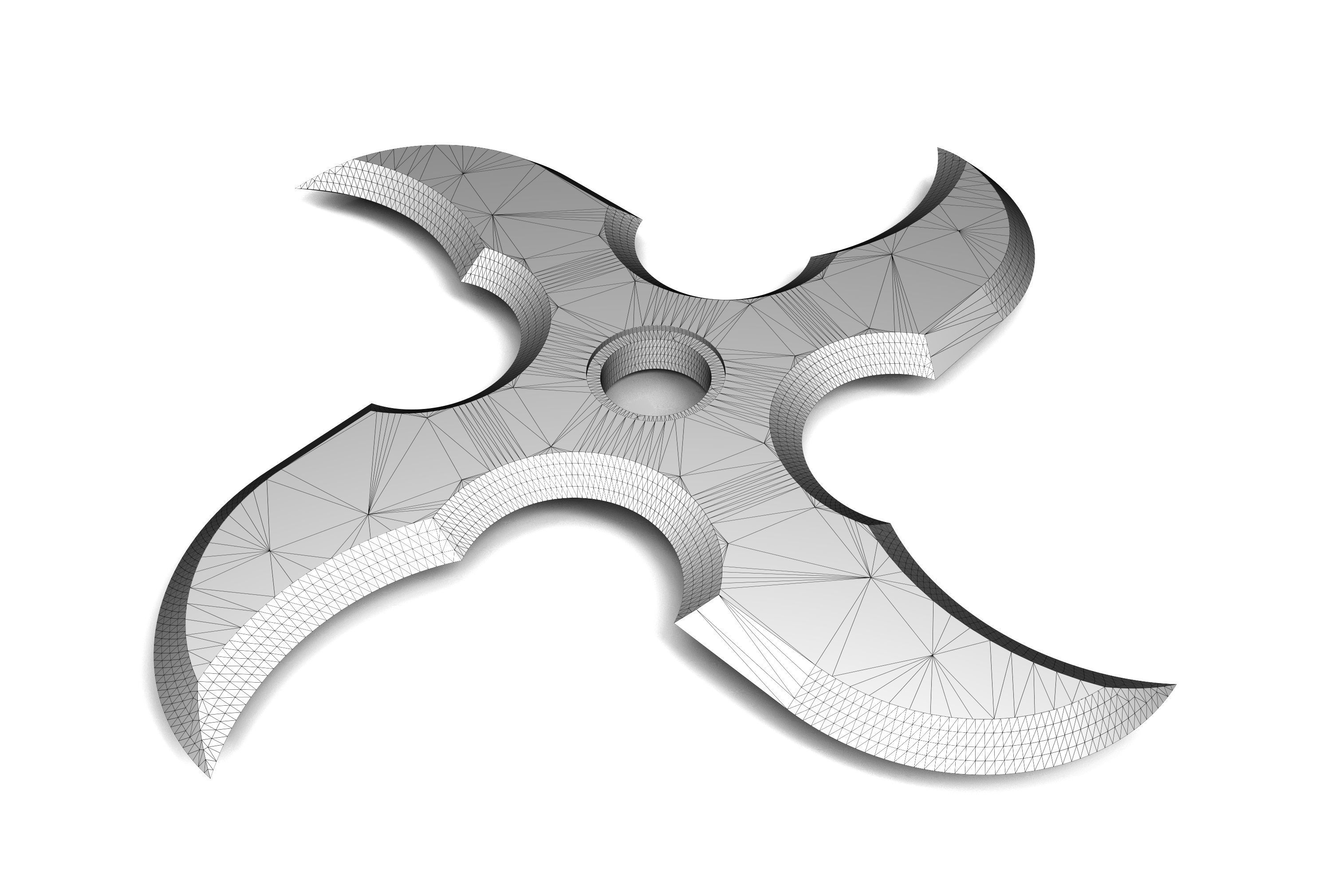 Ninja Shuriken 3D model_3