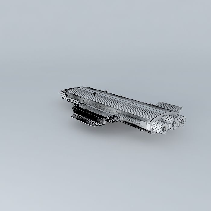 Xenya Assault space destroyer Free 3D model_4