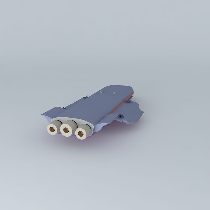 Xenya Assault space destroyer Free 3D model_1