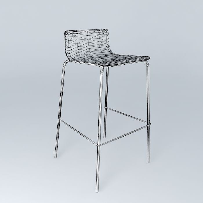 Bar stool Free 3D model_3
