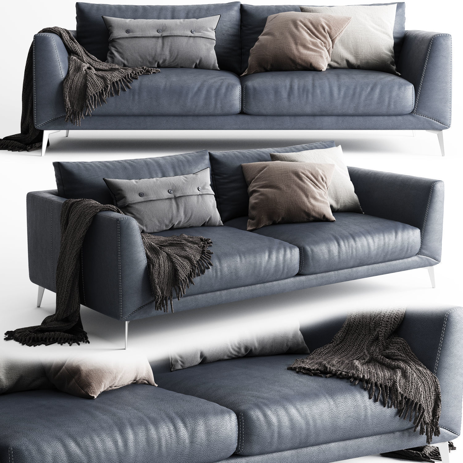 BoConcept Fargo Sofa 2 Seats 3D model_1
