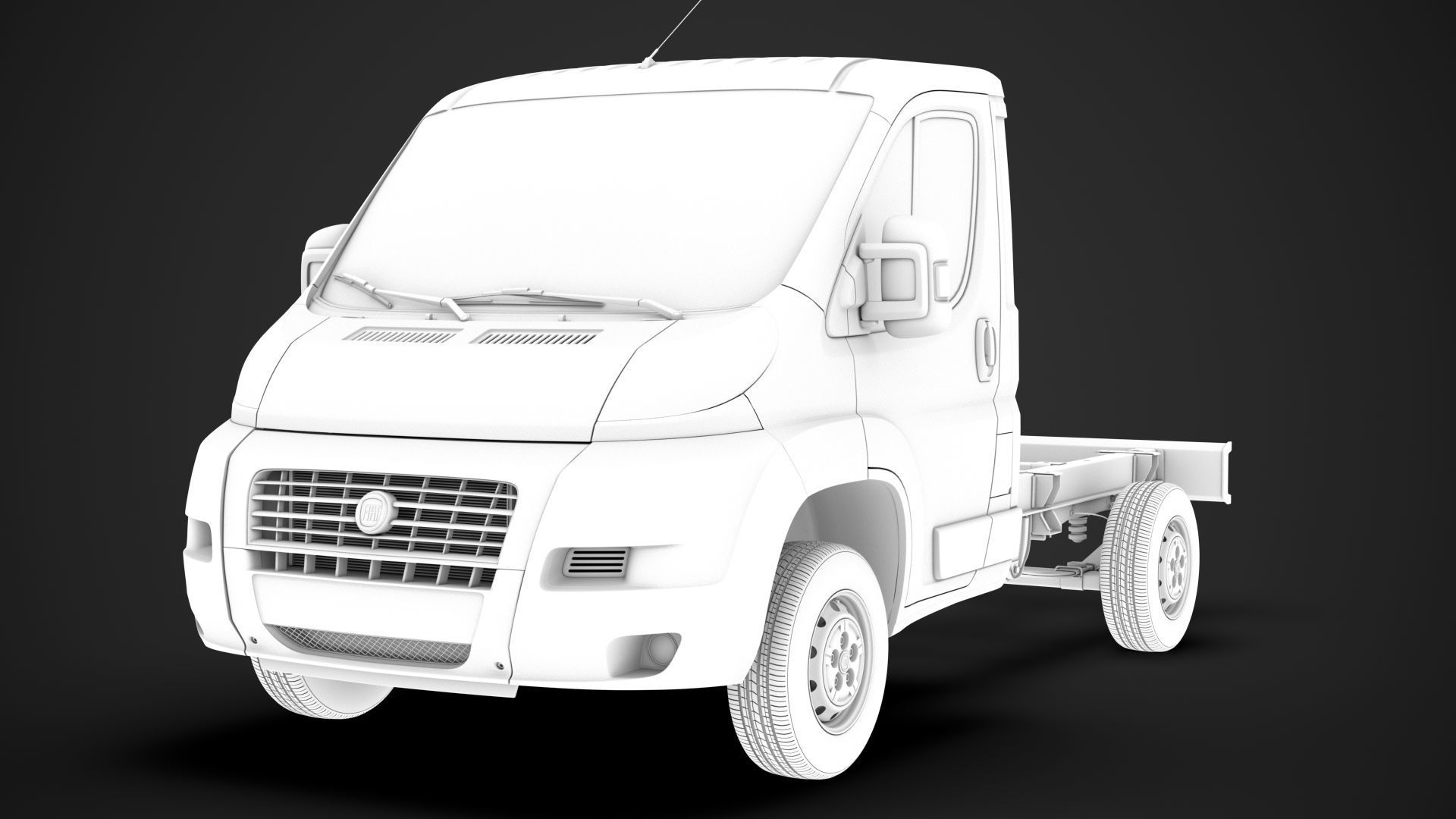 Fiat Ducato Chassis Truck Single Cab 3000WB 2014 3D model_22