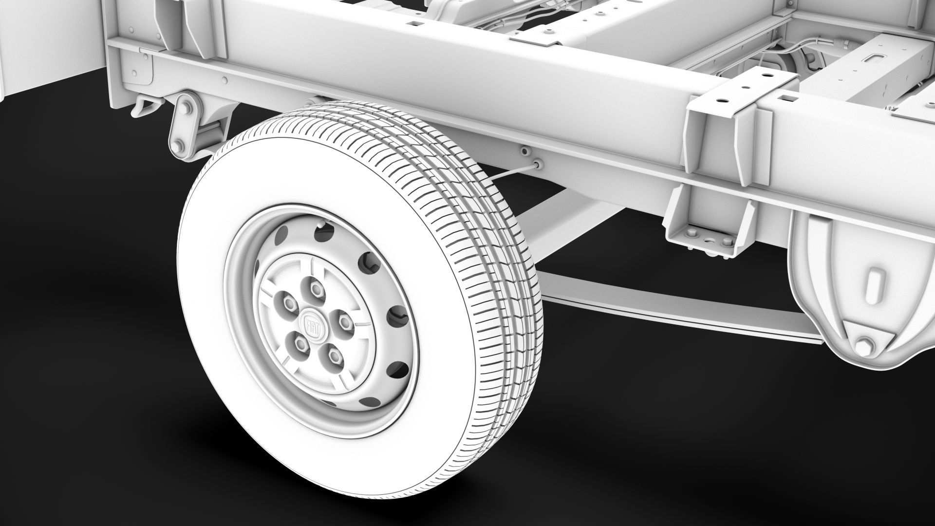 Fiat Ducato Chassis Truck Single Cab 3000WB 2014 3D model_26