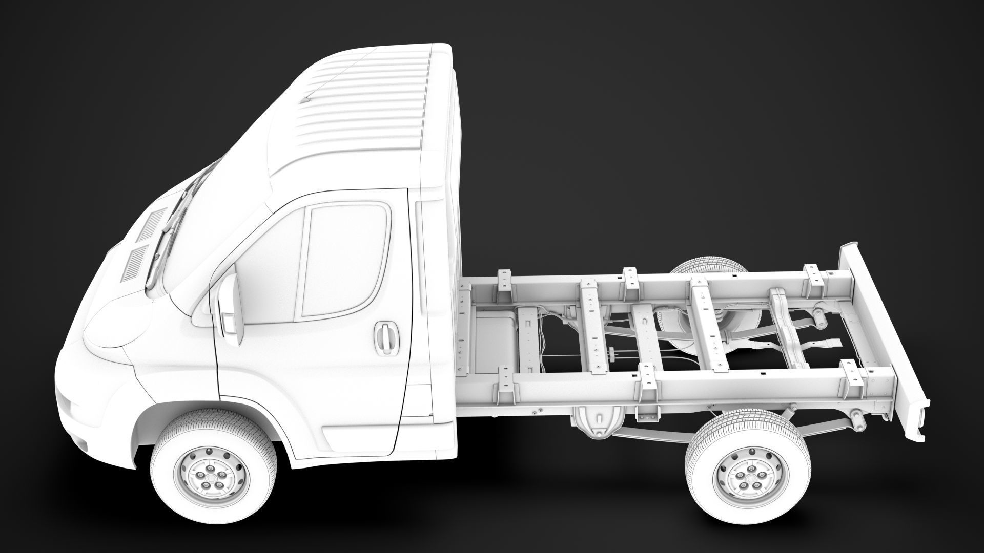 Fiat Ducato Chassis Truck Single Cab 3000WB 2014 3D model_18