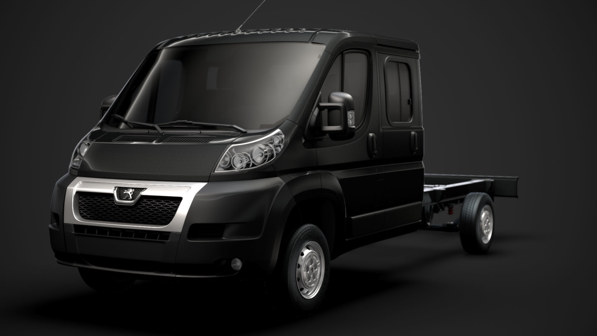 Peugeot Boxer Manager Chassis Truck Crew Cab 4035XL WB 2014 3D model_8