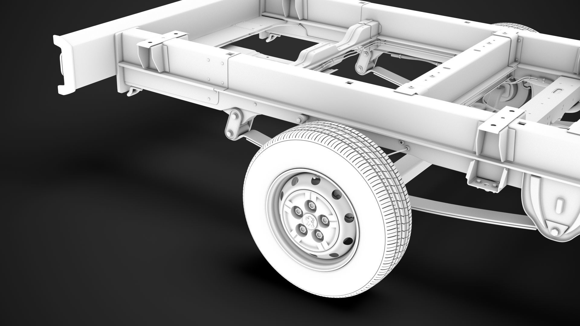 Peugeot Boxer Manager Chassis Truck Crew Cab 4035XL WB 2014 3D model_25