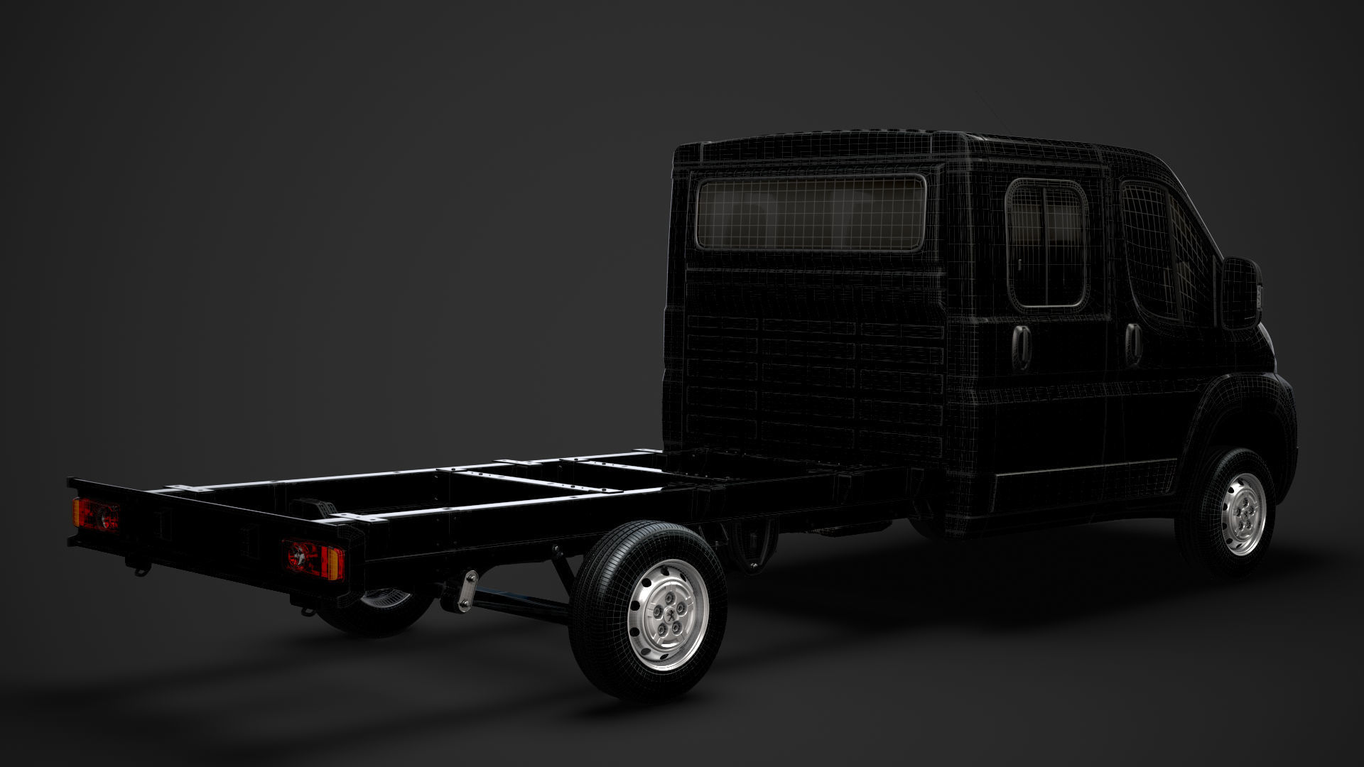 Peugeot Boxer Manager Chassis Truck Crew Cab 4035XL WB 2014 3D model_30