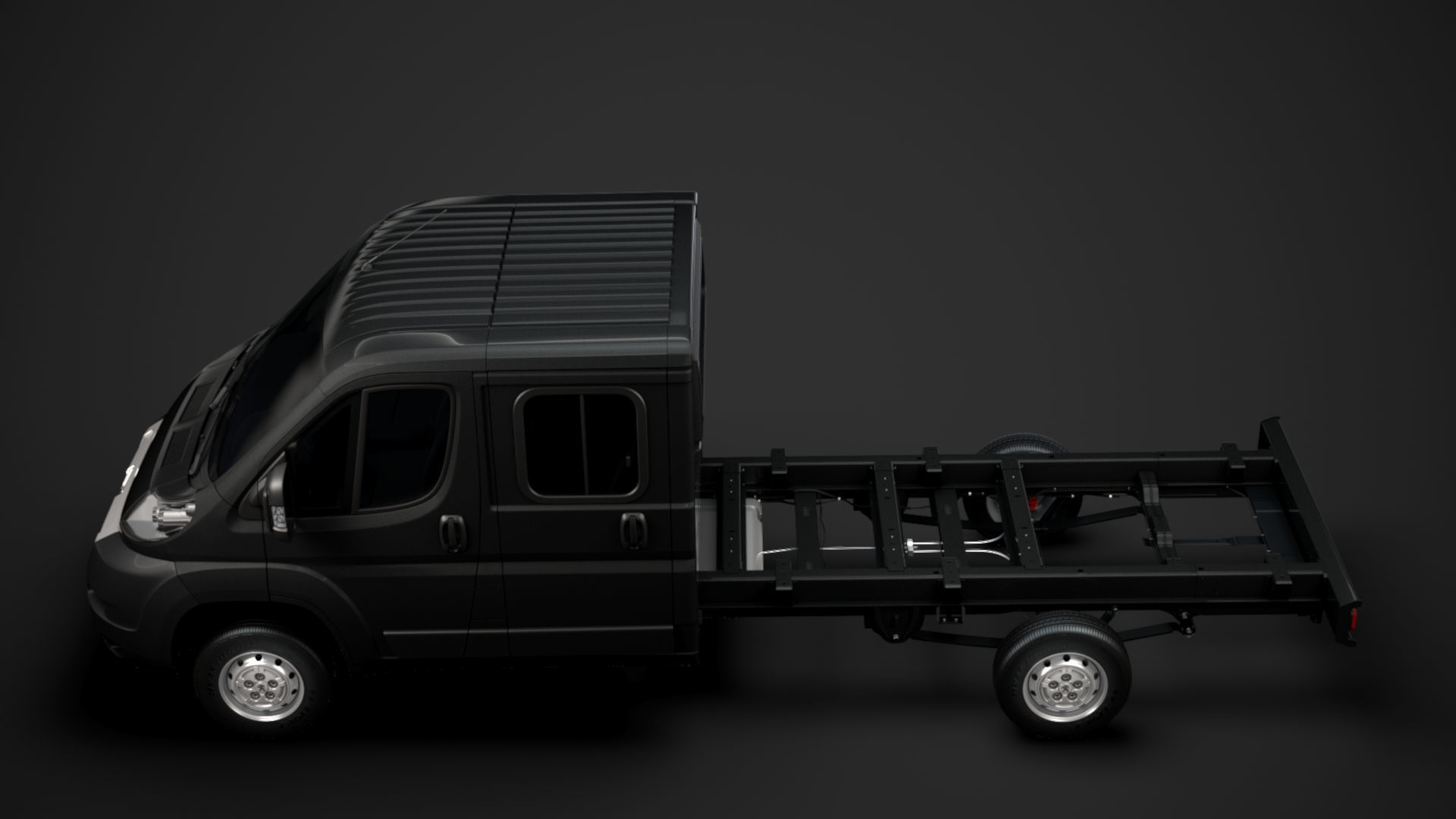 Peugeot Boxer Manager Chassis Truck Crew Cab 4035XL WB 2014 3D model_4