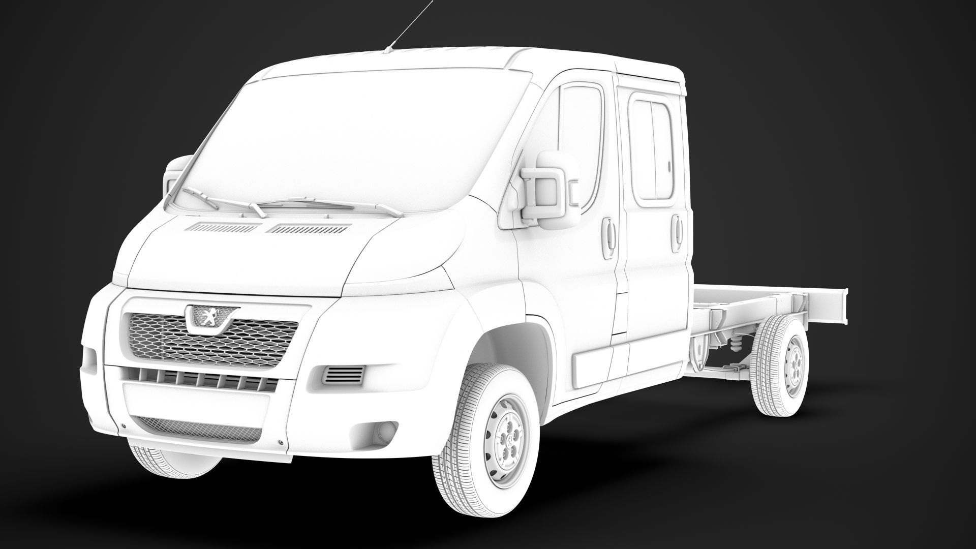 Peugeot Boxer Manager Chassis Truck Crew Cab 4035XL WB 2014 3D model_22