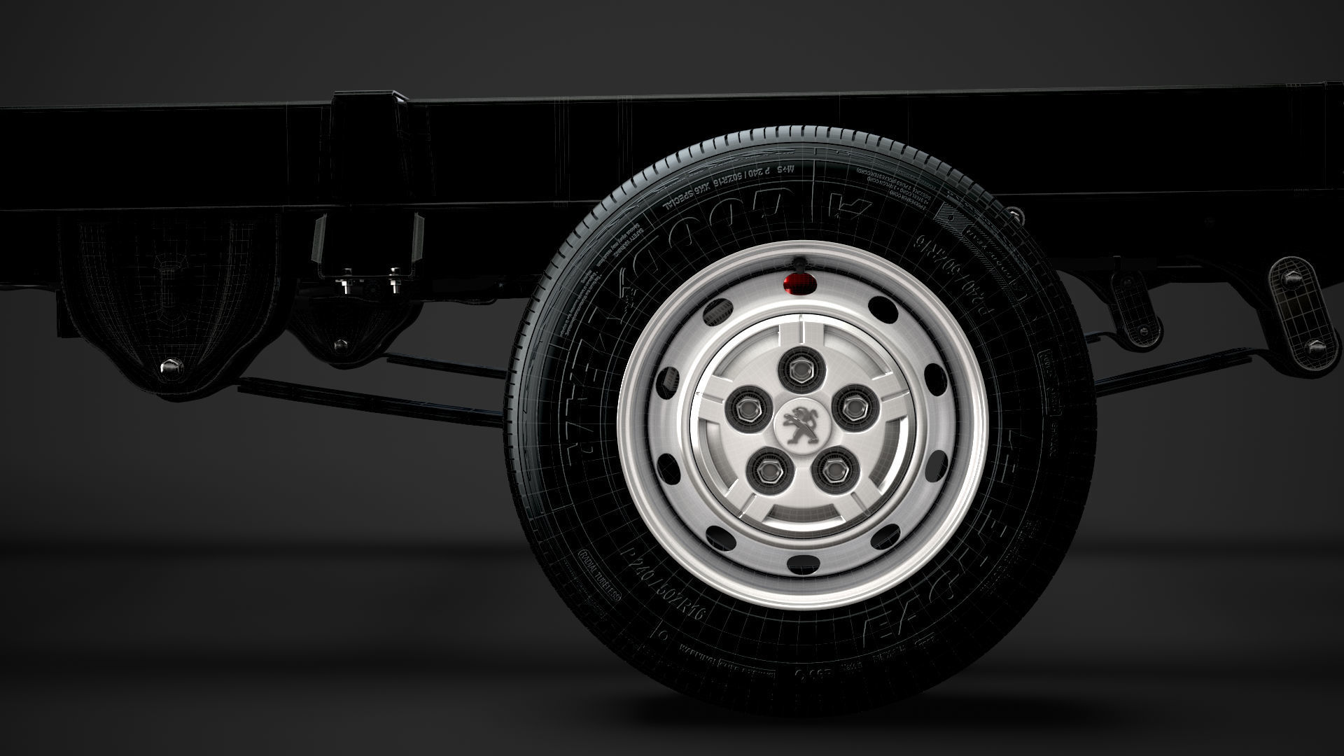 Peugeot Boxer Manager Chassis Truck Crew Cab 4035XL WB 2014 3D model_35