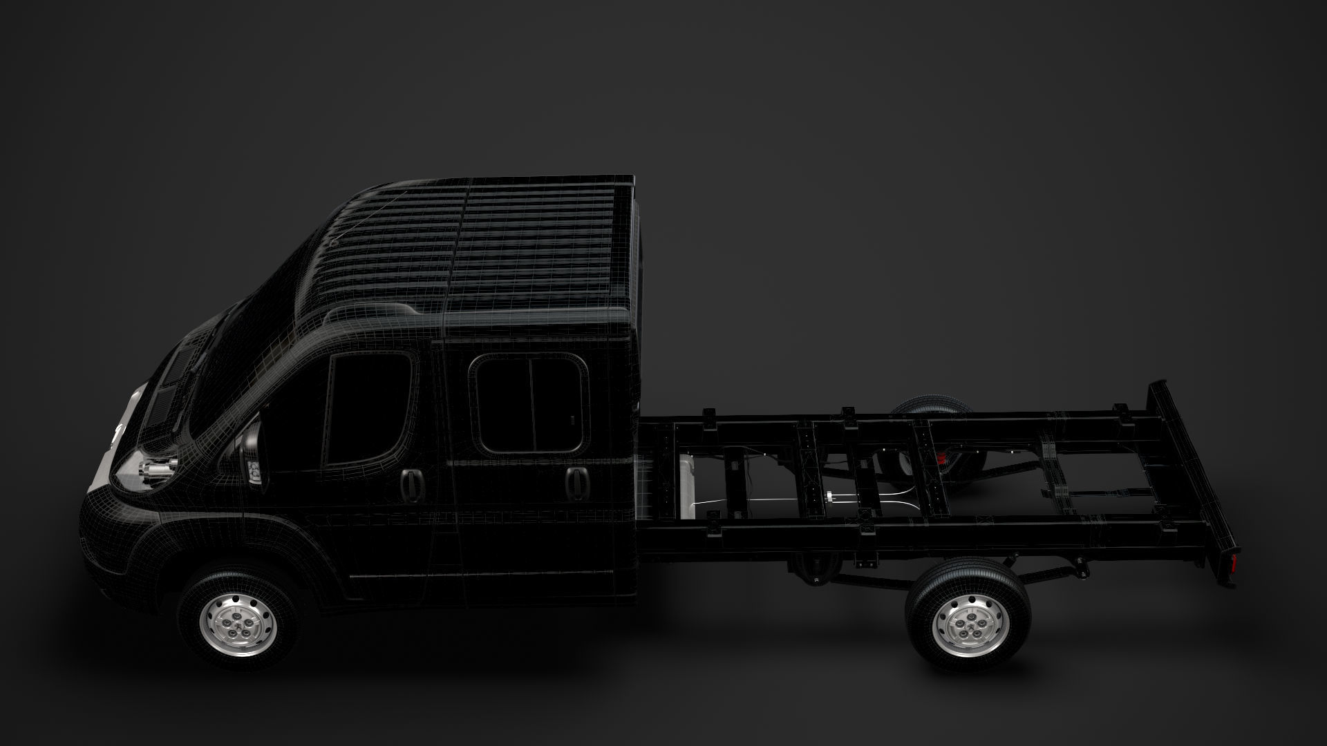 Peugeot Boxer Manager Chassis Truck Crew Cab 4035XL WB 2014 3D model_32