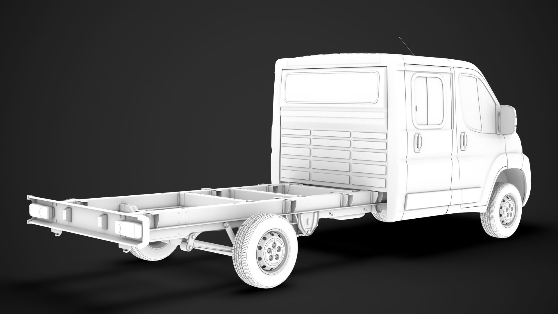 Peugeot Boxer Manager Chassis Truck Crew Cab 4035XL WB 2014 3D model_16