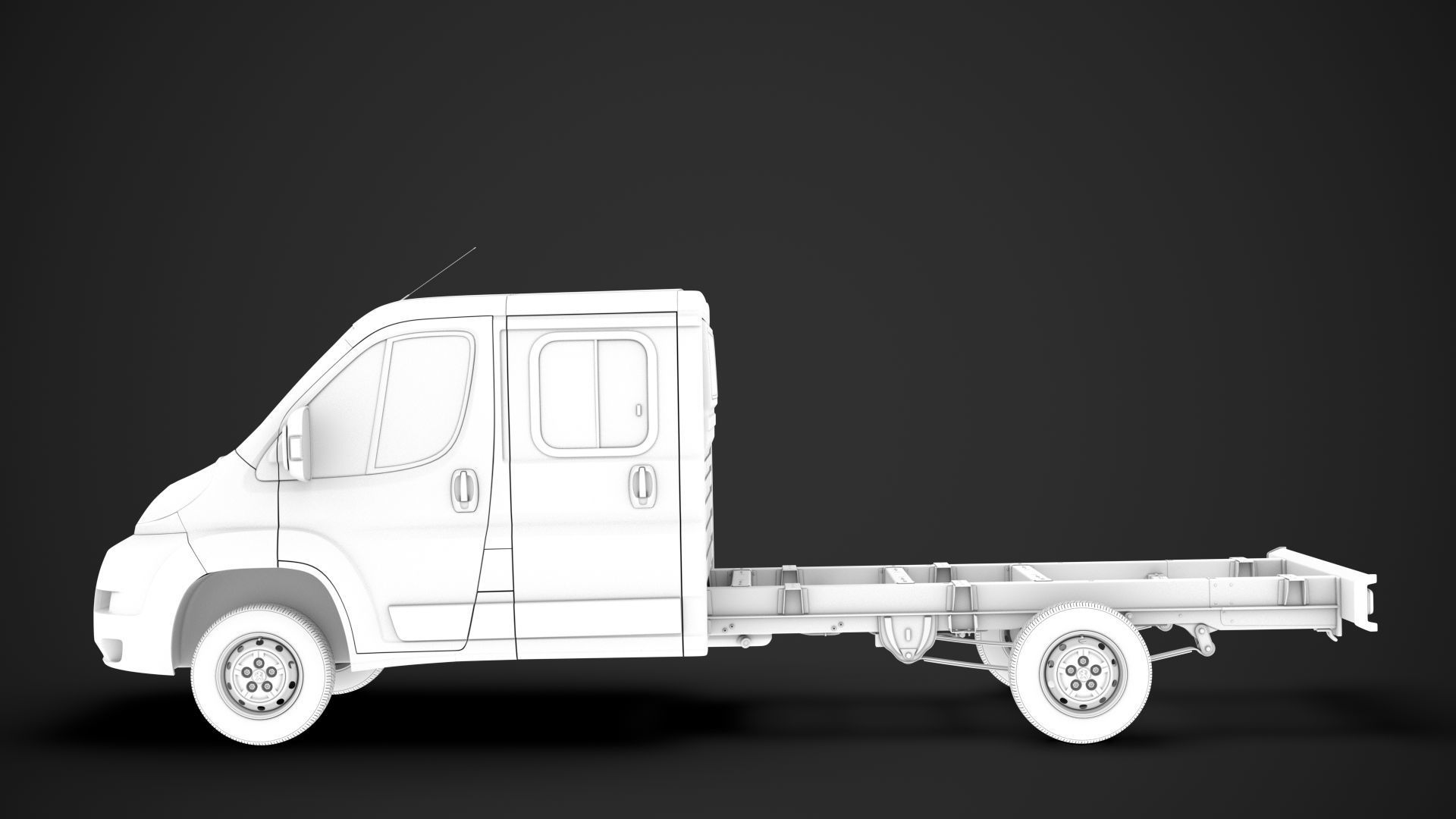 Peugeot Boxer Manager Chassis Truck Crew Cab 4035XL WB 2014 3D model_19