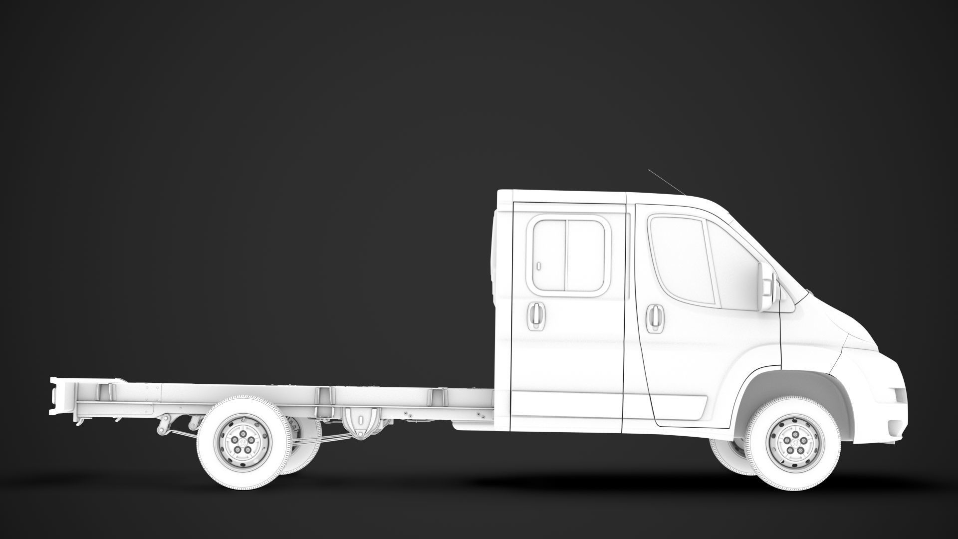 Peugeot Boxer Manager Chassis Truck Crew Cab 4035XL WB 2014 3D model_15