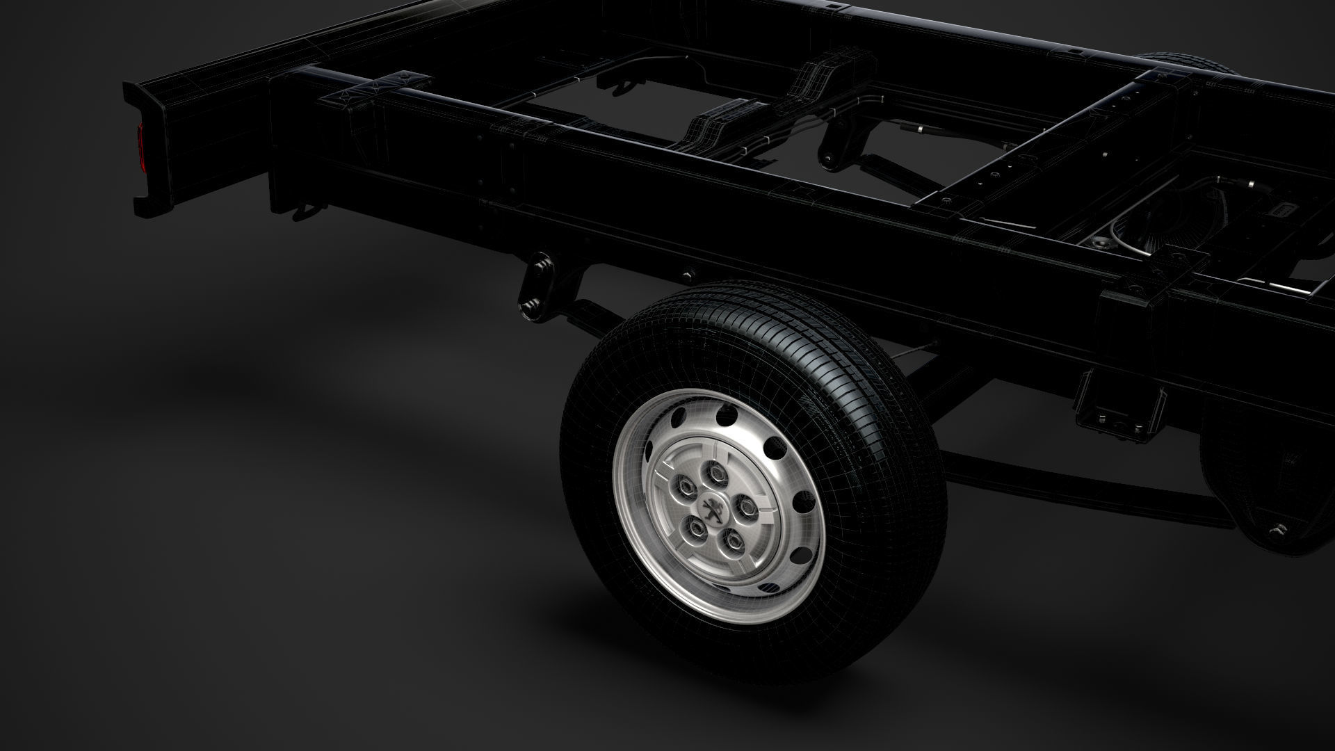 Peugeot Boxer Manager Chassis Truck Crew Cab 4035XL WB 2014 3D model_39