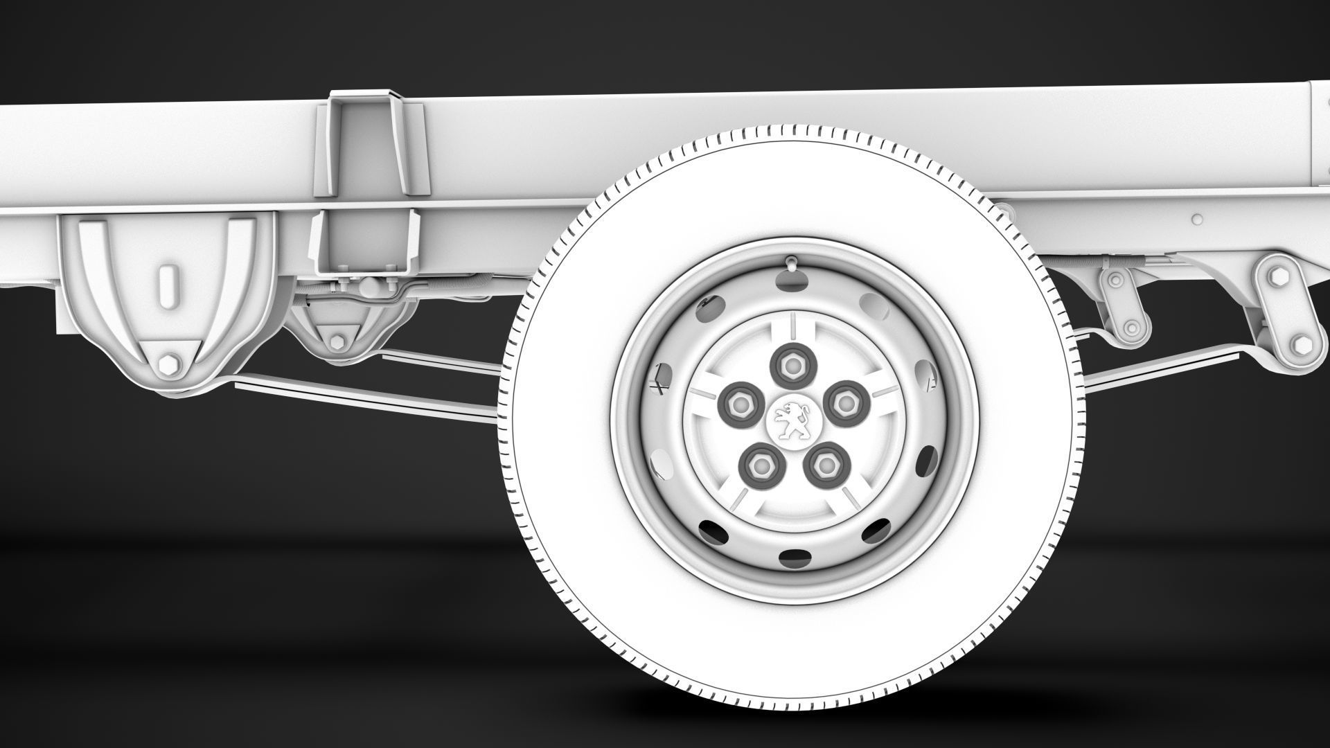 Peugeot Boxer Manager Chassis Truck Crew Cab 4035XL WB 2014 3D model_21